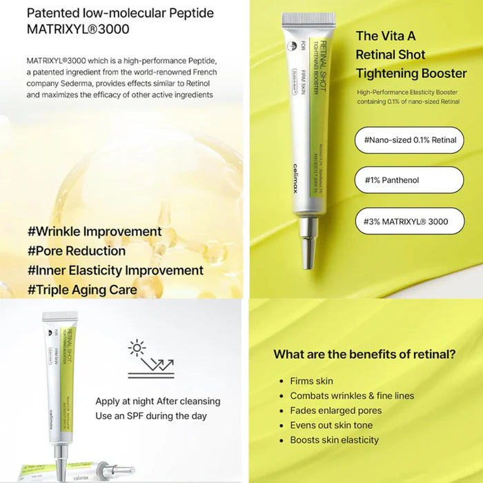 Celimax Retinol Skin Tightening Booster Cream (Tighten, Tone up & Instant brighten Skin - Guaranteed results)