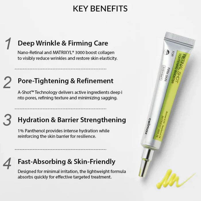 Celimax Retinol Skin Tightening Booster Cream (Tighten, Tone up & Instant brighten Skin - Guaranteed results)